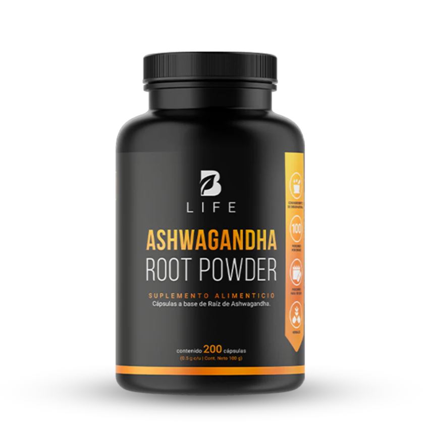 Blife Ashwagandha Root Powder| Raíz de Ashwagandha 200 cápsulas